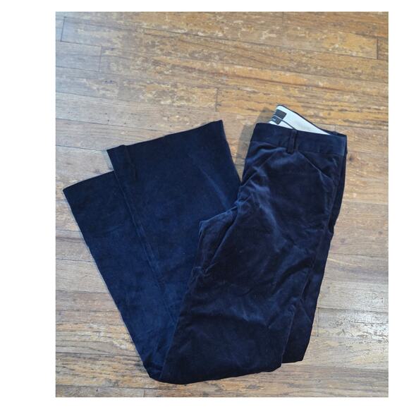Body by Victoria The Christie Fit Pants 4 Blue Velvet Flare Trousers - Picture 2 of 5